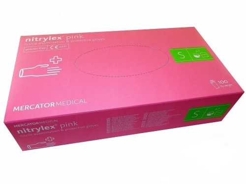 Manusi roz de unica folosinta Nitrylex pink marime S 100 buc./cutie Mercator Medical imagine 2022 caserolepolistiren.ro